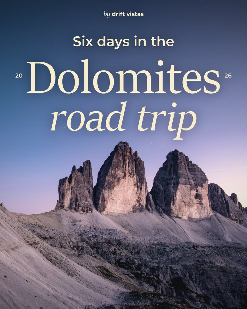 Dolomites road trip route