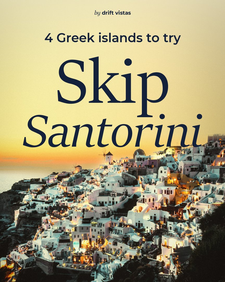 Greek islands road trip route