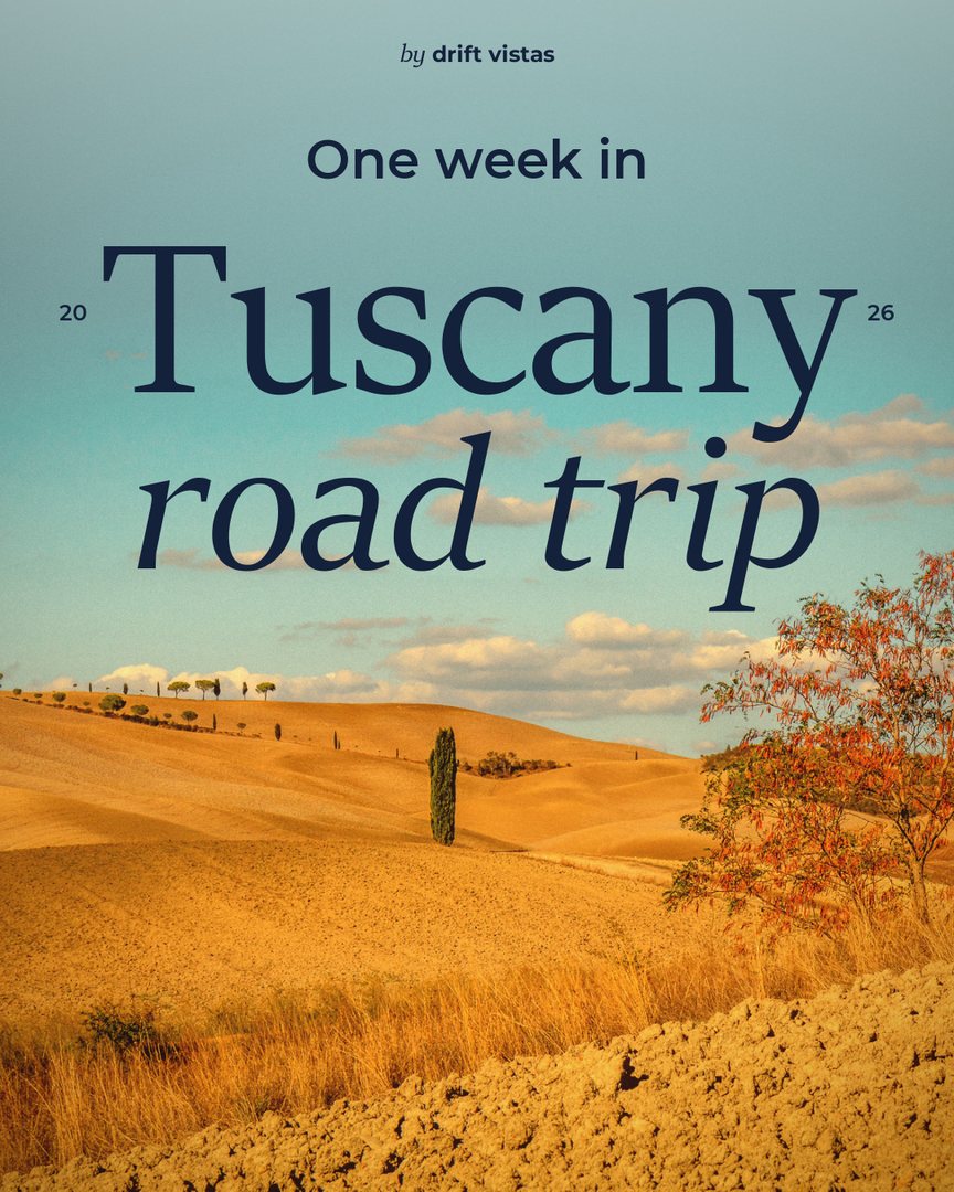Tuscany road trip route