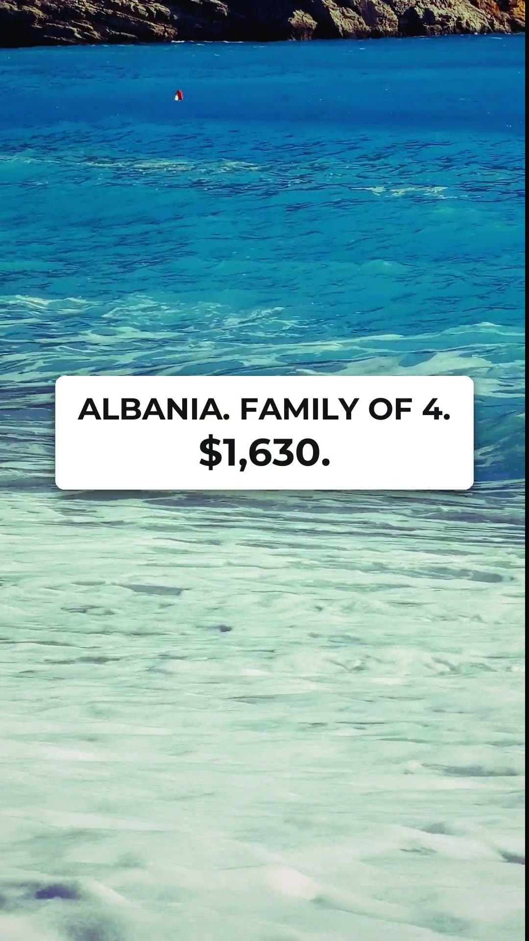 What a week in Albania costs a family of four