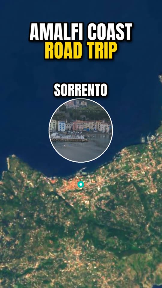 Amalfi Coast road trip: Sorrento to Amalfi, mapped
