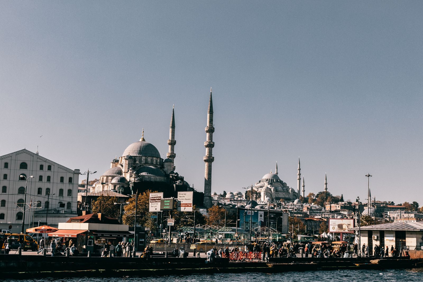 The domes and minarets of Istanbul's historic peninsula above the water.