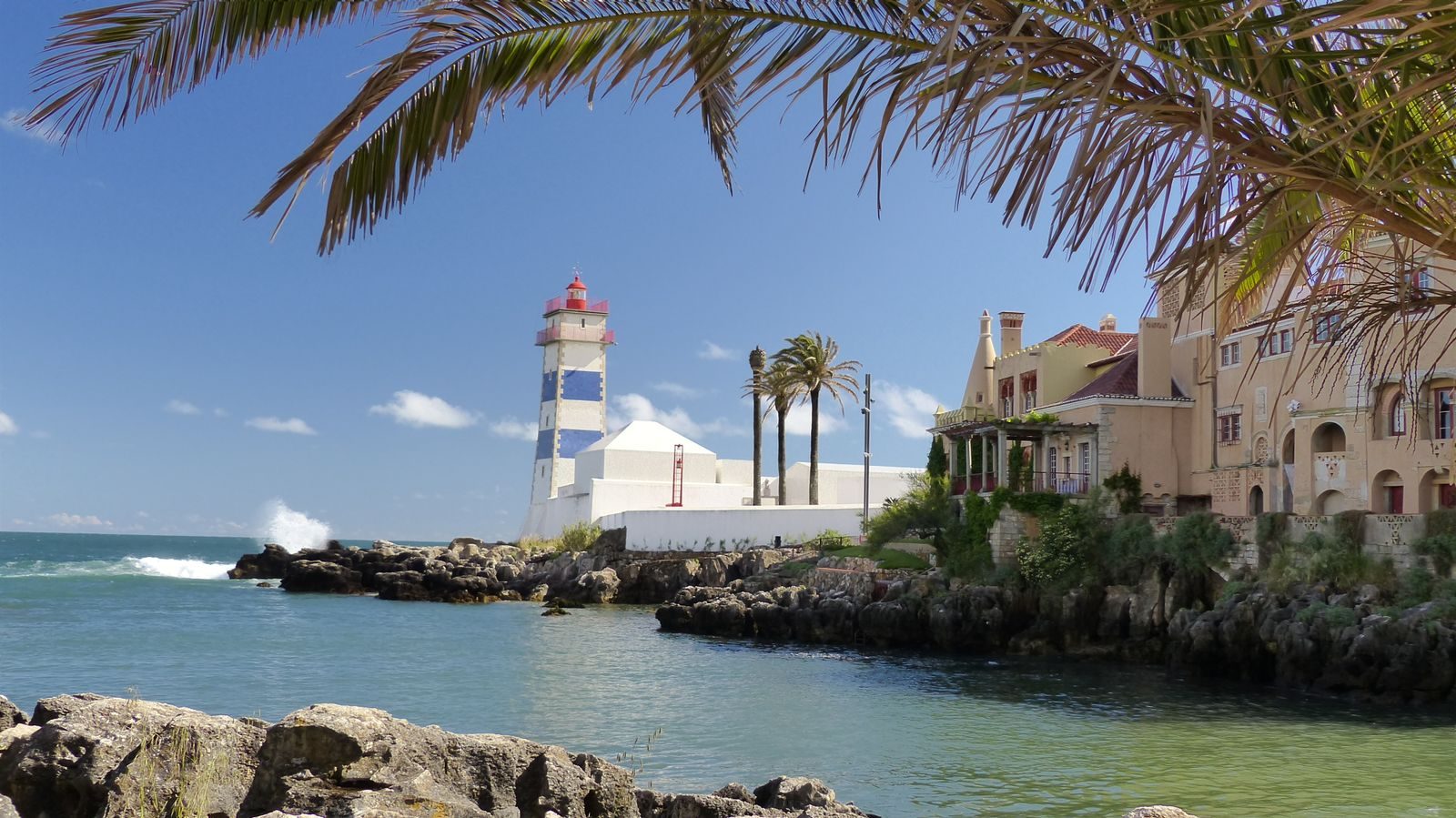 The Santa Marta lighthouse and seafront in Cascais