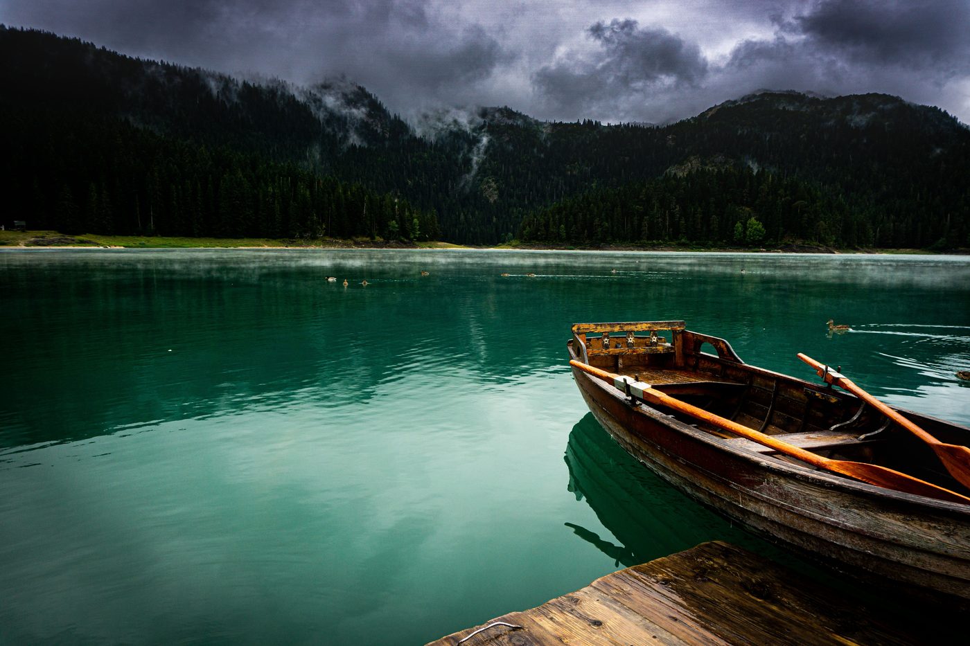 The Black Lake below the Durmitor mountains near Zabljak, Montenegro